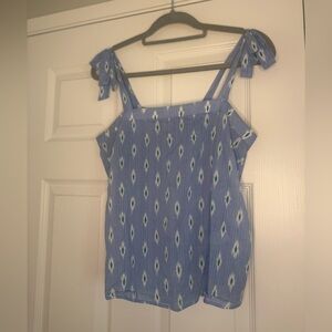 Blue Patterned Women's Top